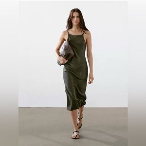 Nanette Lepore Olive Green Slip‎ Dress